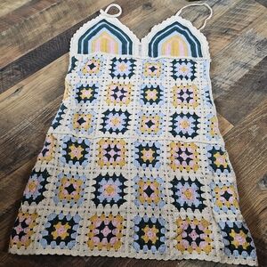 Multicolor Crochet Pattern Dress